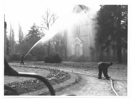 Arrosage de la chapelle de l’IPES de Saint-Maurice