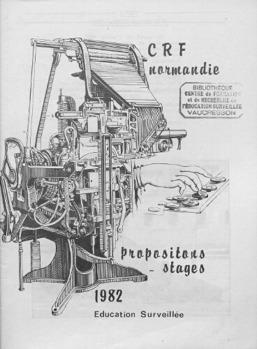 La Hune - Propositions stages 1982