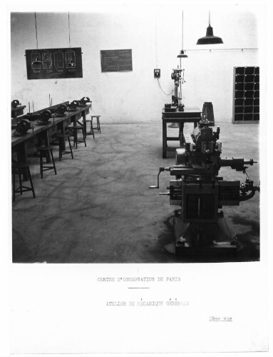 Atelier de mécanique du Centre d’observation de Paris à Savigny-sur-Orge