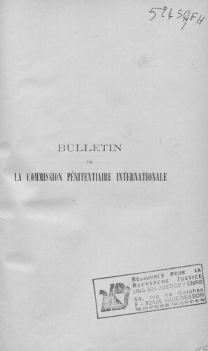 Bulletin de la commission pénitentiaire internationale - n°3/4 - 1888