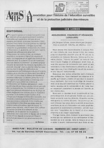 Pour l'histoire [Bulletin de liaison] - n°15 - Août 1997