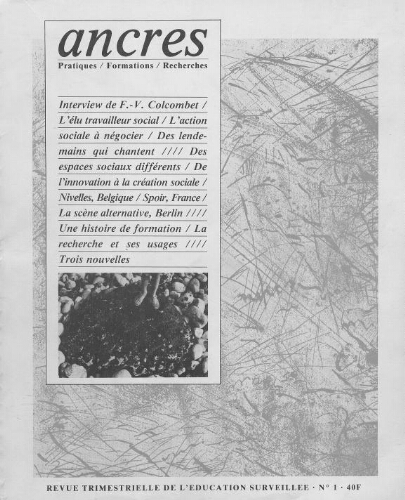 Ancres - n°1 - octobre 1984