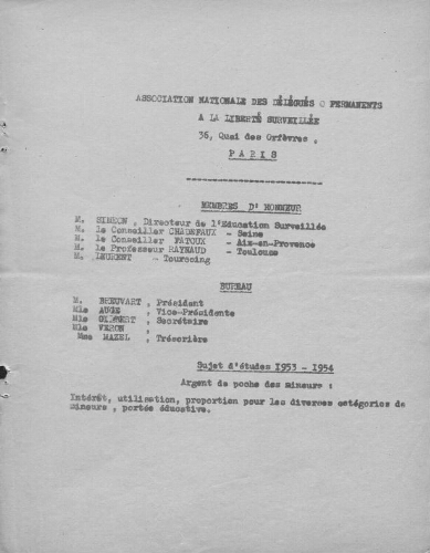 Promesses. Bulletin de liaison de l’Association nationale des délégués permanents à la liberté surveillée - n°9 - 1953 [?]